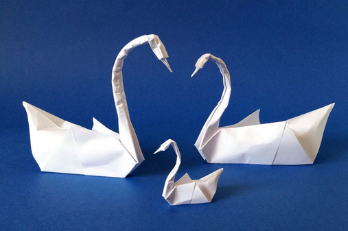 origami swans